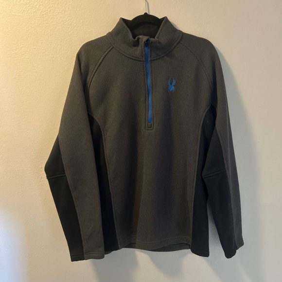 Spyder Men’s 1/2 Zip Heavyweight Thermal Pullover, Large - Picture 1 of 1